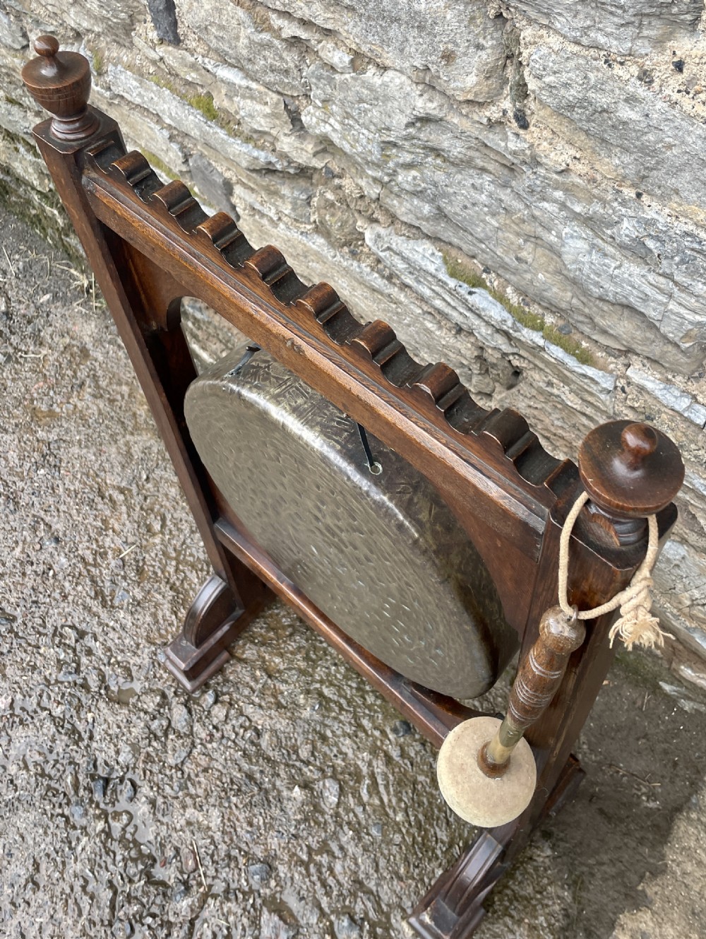 Victorian Oak Dinner Gong View VII