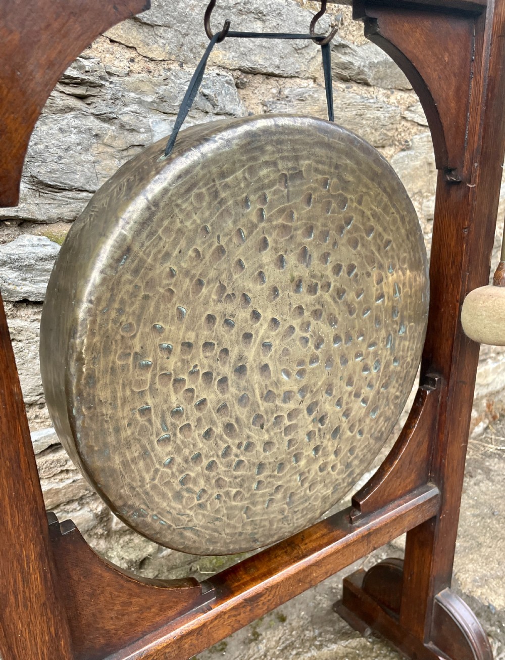 Victorian Oak Dinner Gong View XIV