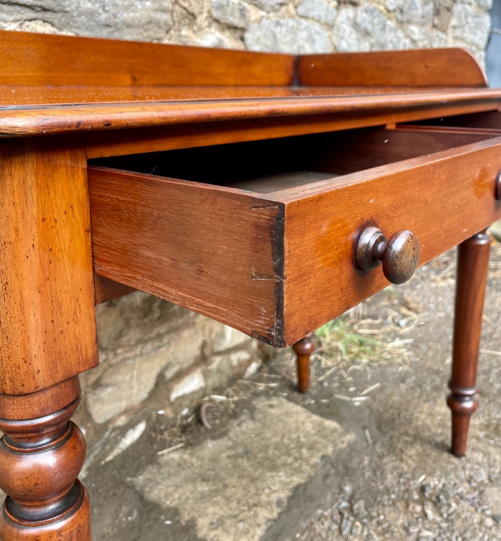 Victorian Mahogany Two Drawer Side Table View VIII