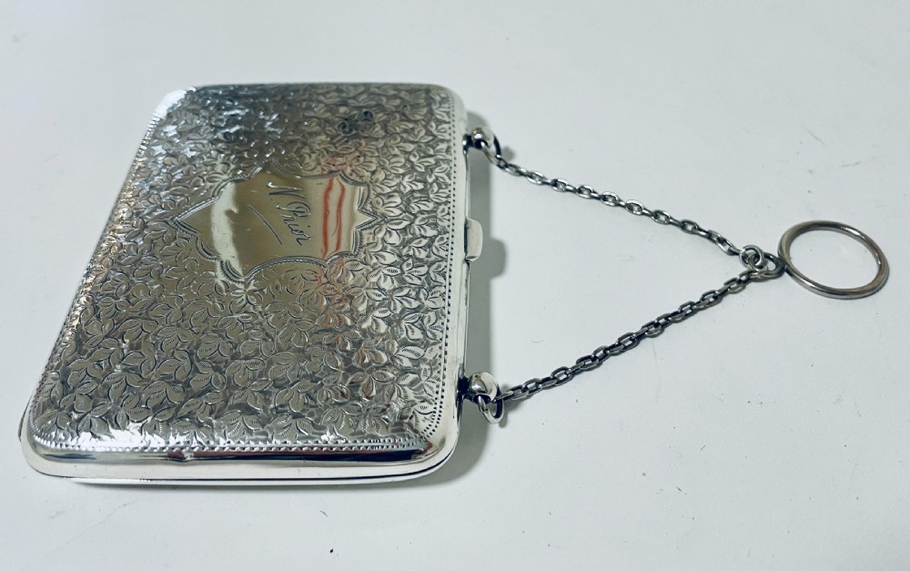 Antique Silver Calling Card Chatelaine View IV