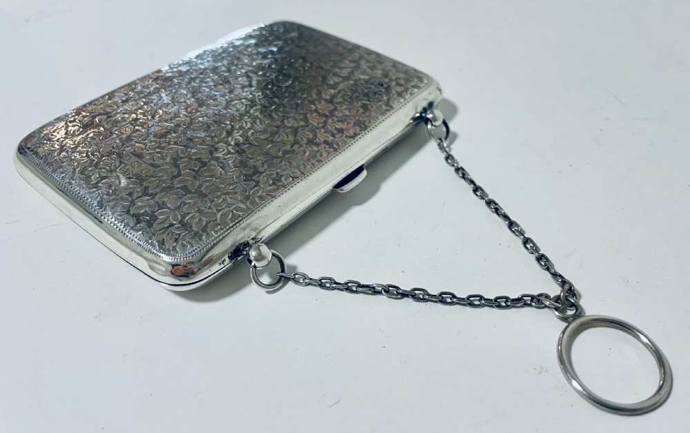 Antique Silver Calling Card Chatelaine View VII