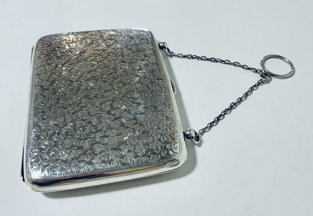 Antique Silver Calling Card Chatelaine View XII