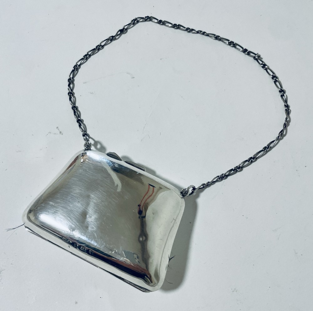 Antique Silver Coin Purse Chatelaine