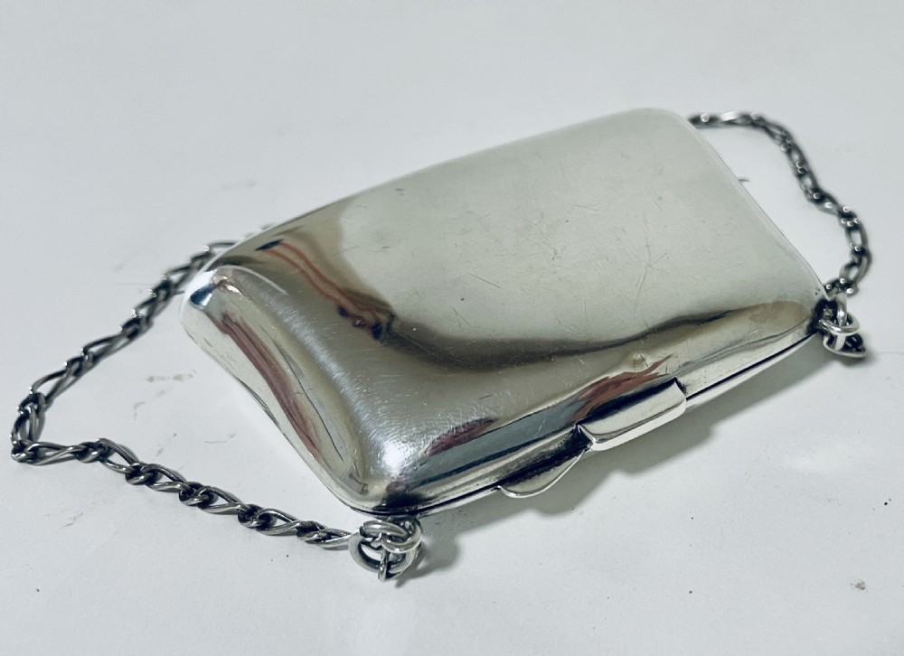 Antique Silver Coin Purse Chatelaine View V
