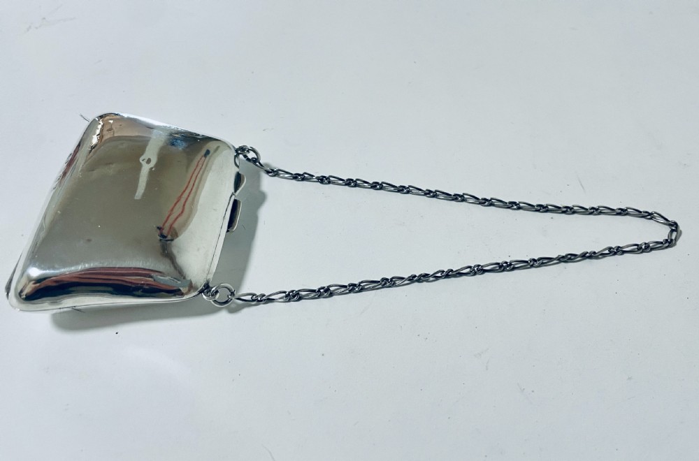 Antique Silver Coin Purse Chatelaine View IX