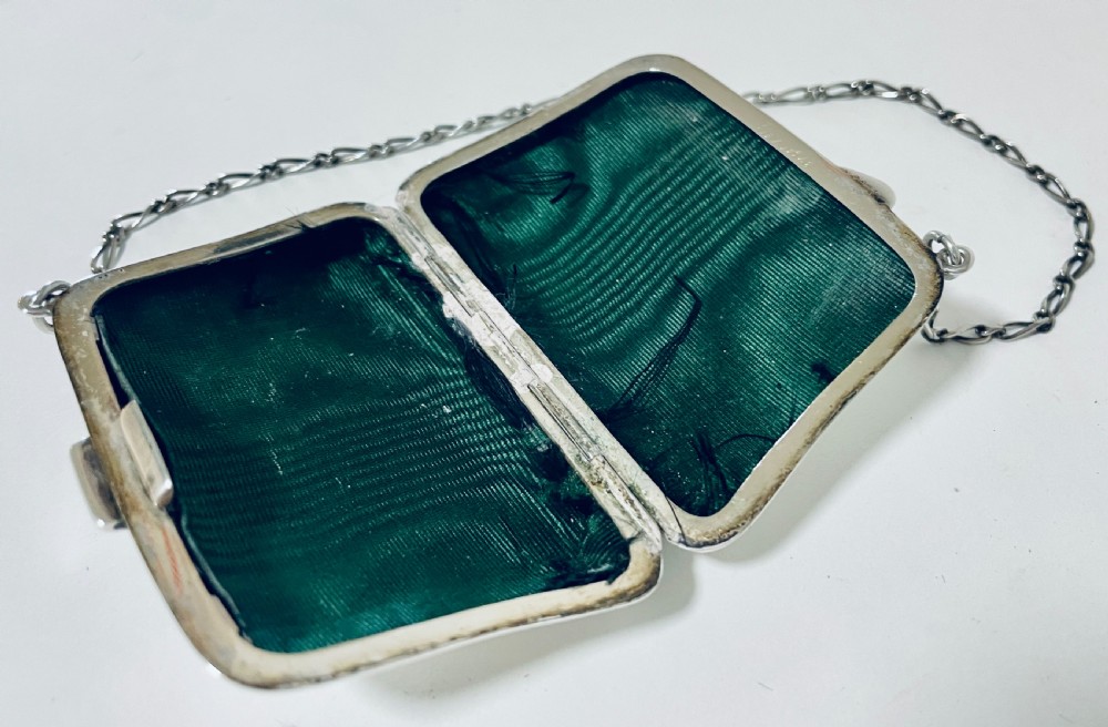 Antique Silver Coin Purse Chatelaine View XII