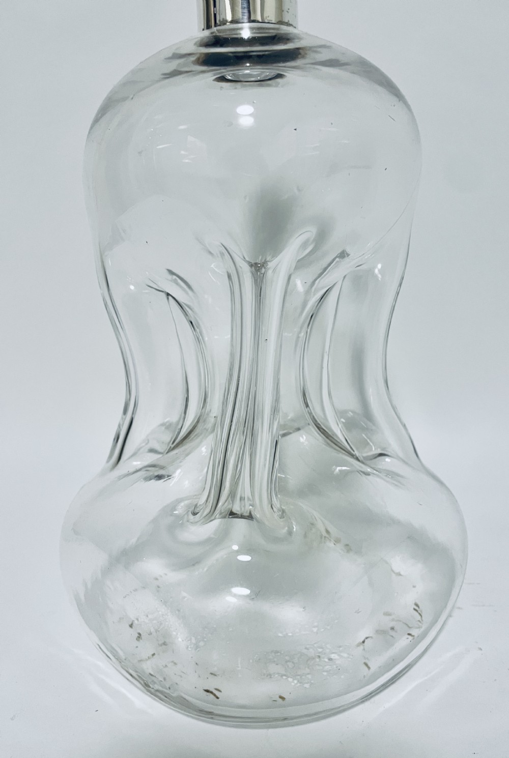 Antique Glass Decanter with Silver Collar View VII