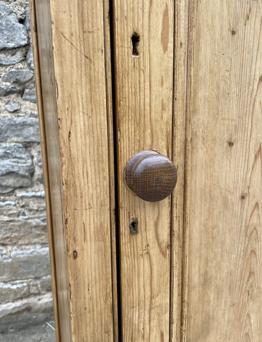 Antique Stripped Pine Larder Cupboard View XI