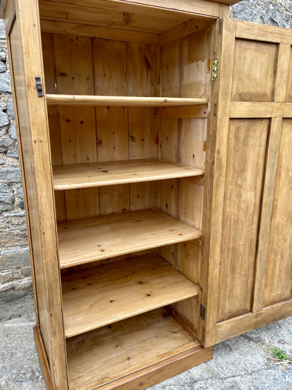 Antique Stripped Pine Larder Cupboard View XV