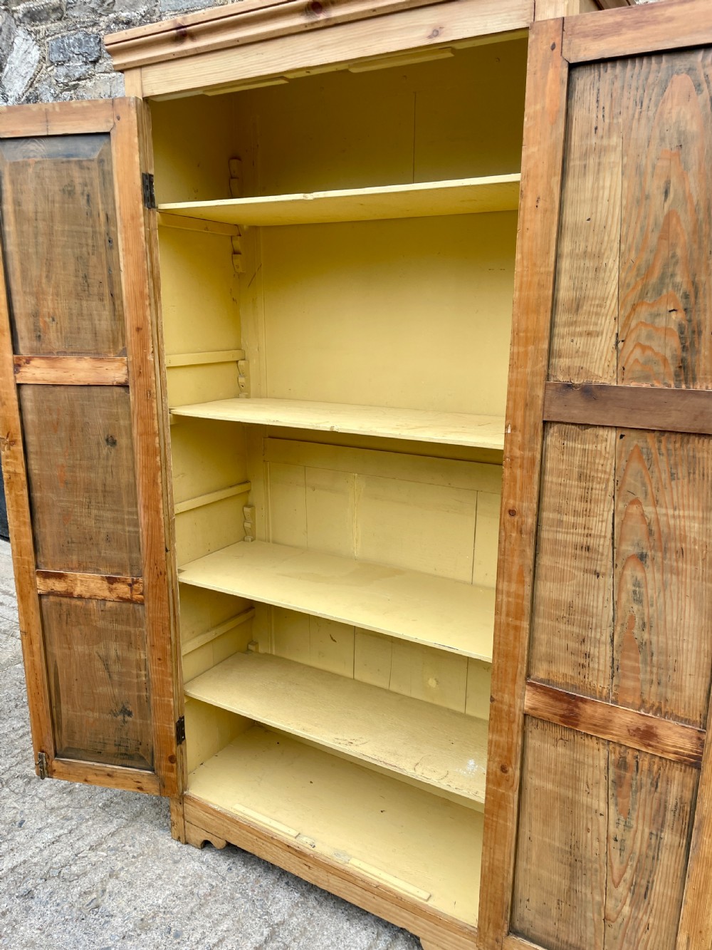 Large Antique Pine Cupboard View XX