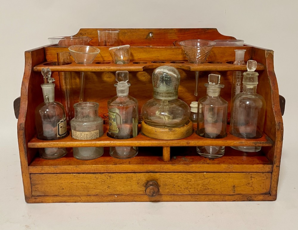 Antique Pine Apothecary Laboratory Stand View II