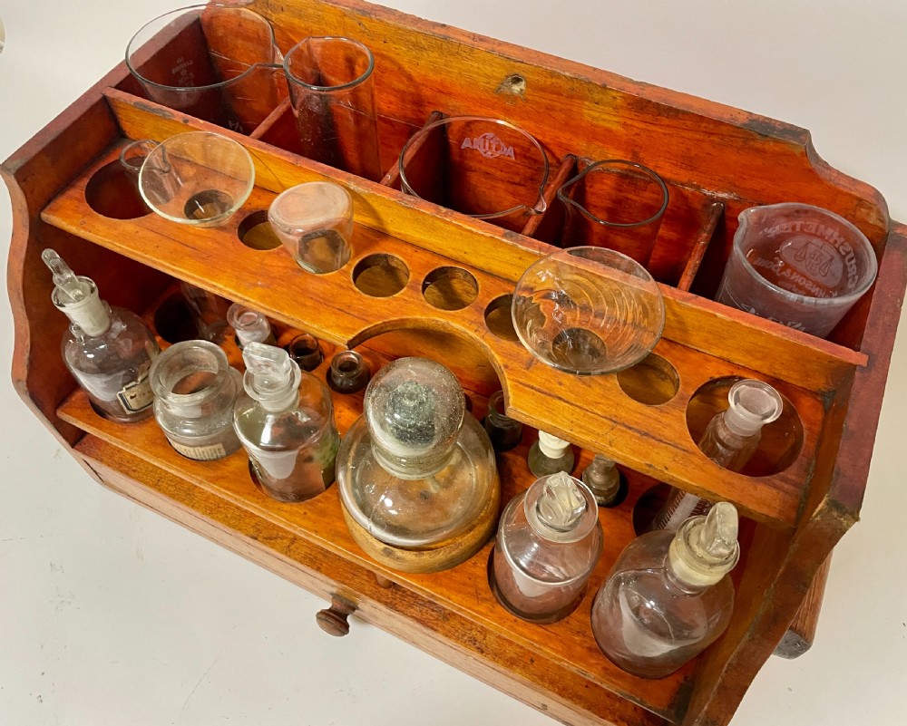 Antique Pine Apothecary Laboratory Stand View VIII