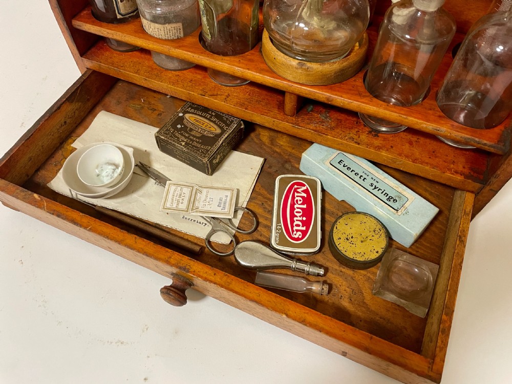 Antique Pine Apothecary Laboratory Stand View X