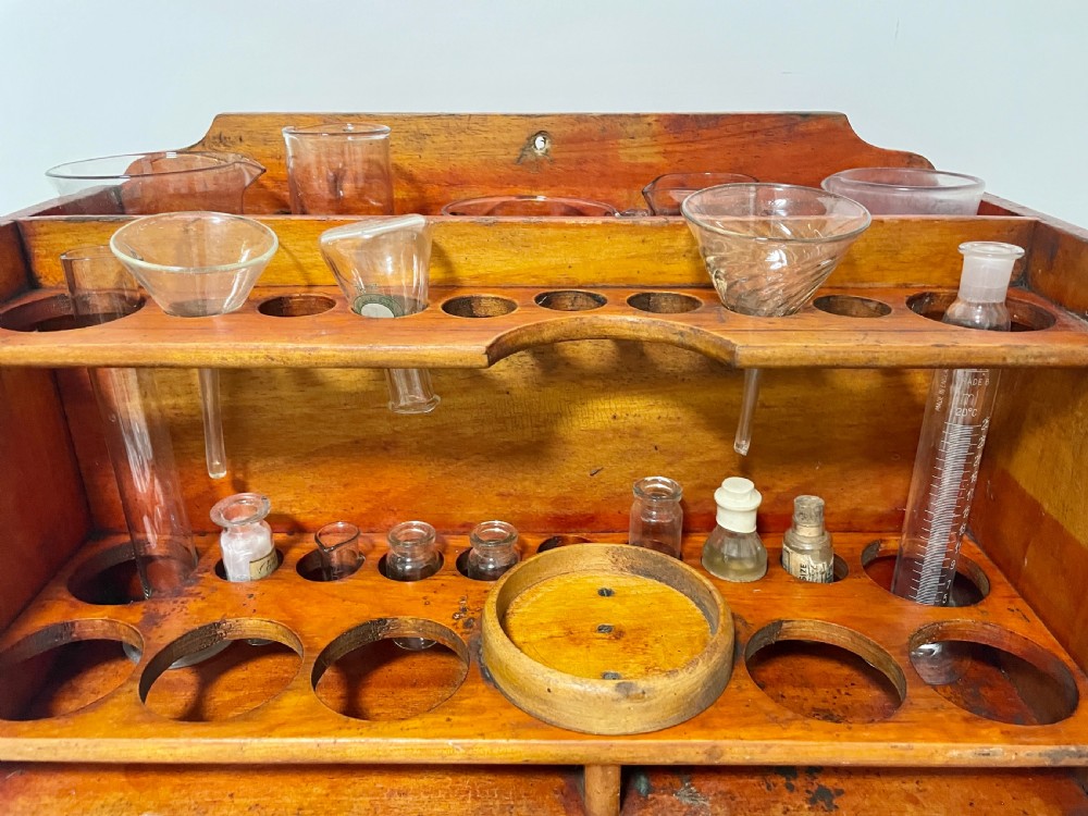 Antique Pine Apothecary Laboratory Stand View XVI