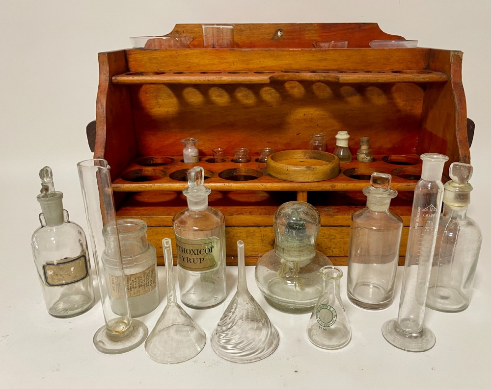 Antique Pine Apothecary Laboratory Stand View XVII