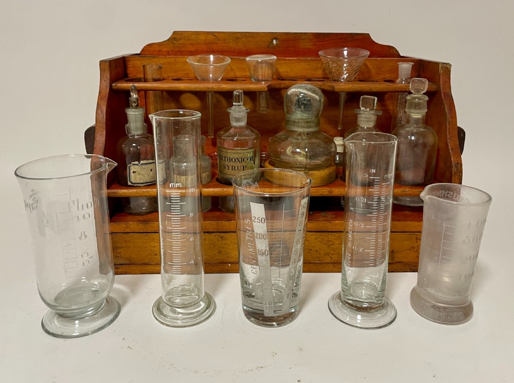 Antique Pine Apothecary Laboratory Stand View XVIII