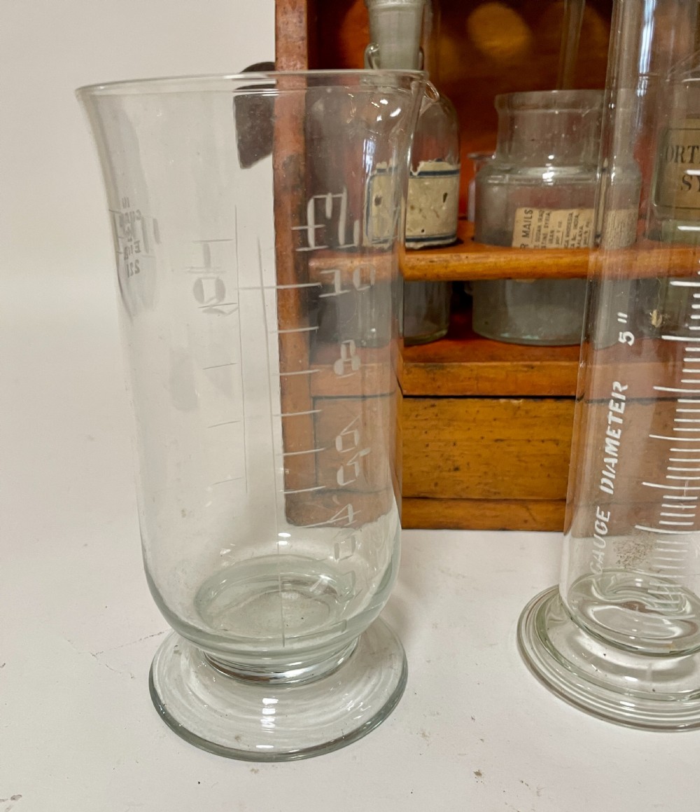 Antique Pine Apothecary Laboratory Stand View XIX