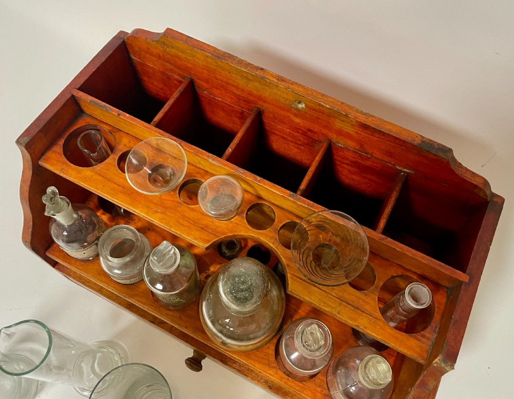Antique Pine Apothecary Laboratory Stand View XXI