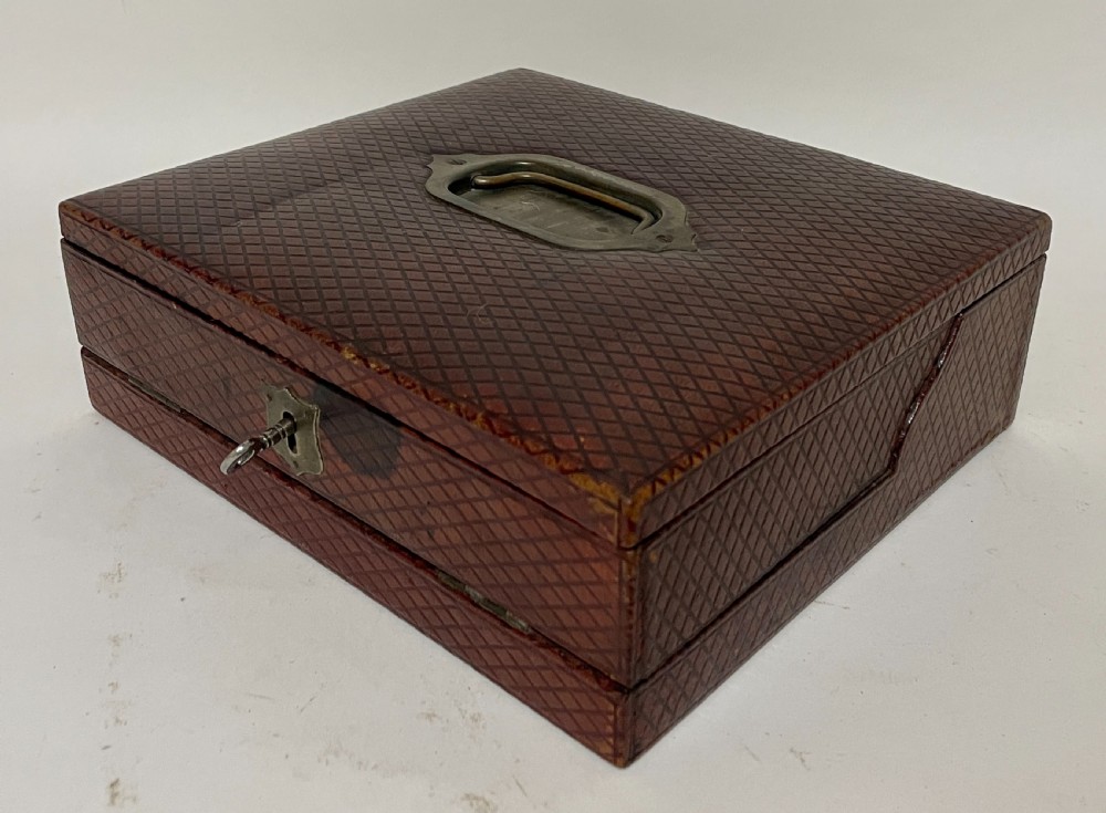 Antique Leather Writing Box View II