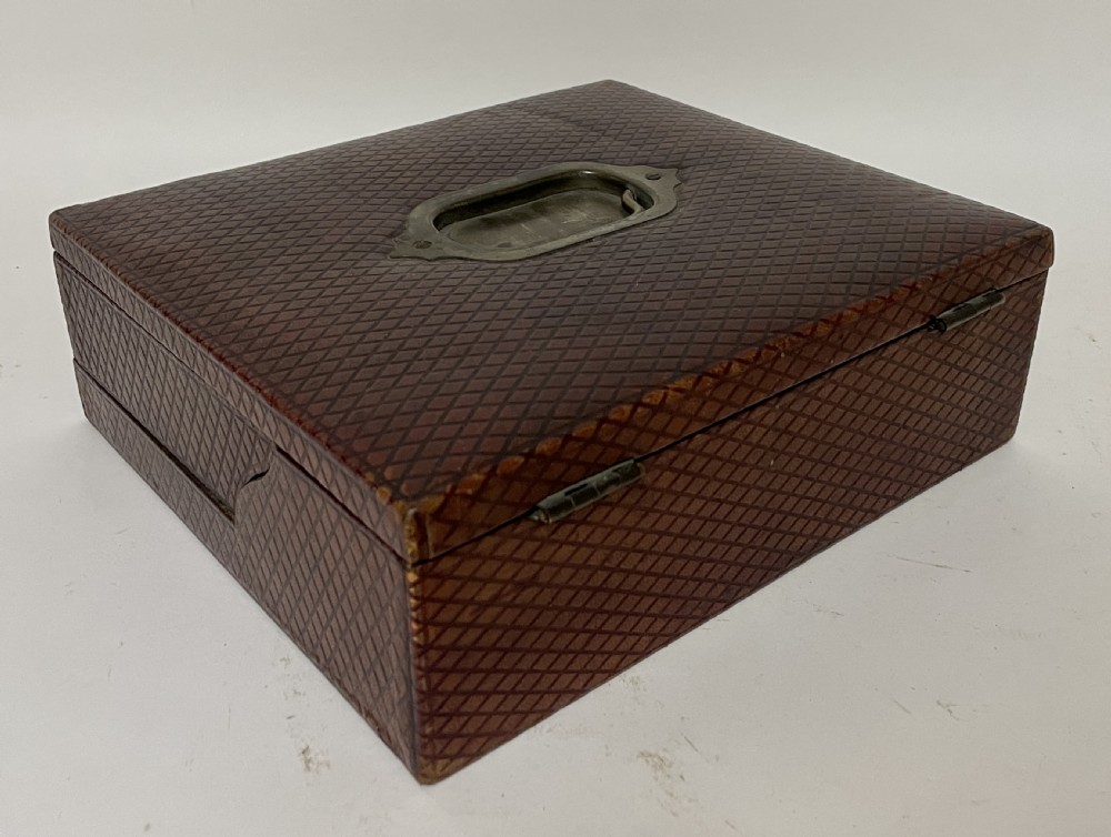 Antique Leather Writing Box View IV