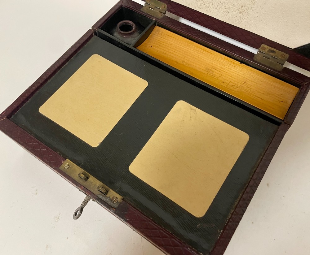Antique Leather Writing Box View VI