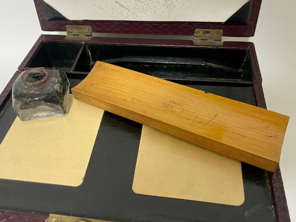 Antique Leather Writing Box View VII