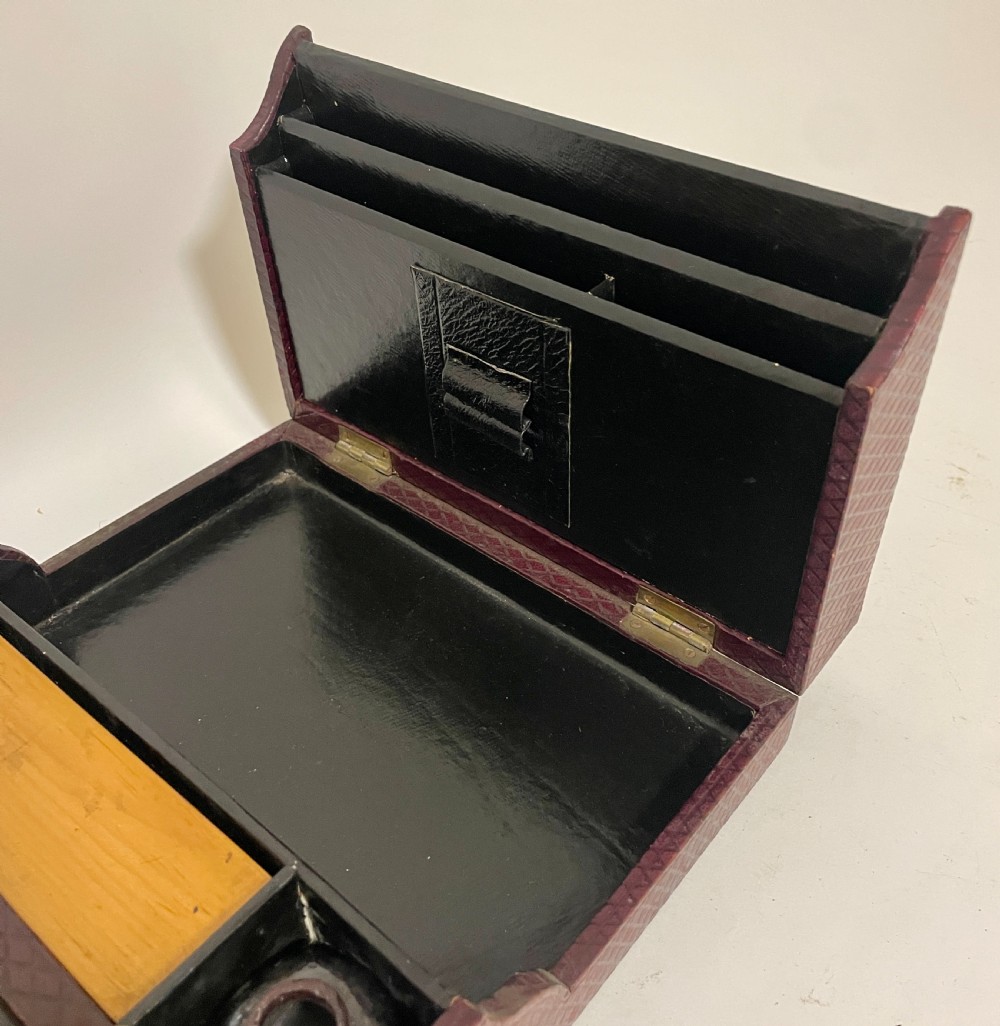Antique Leather Writing Box View X