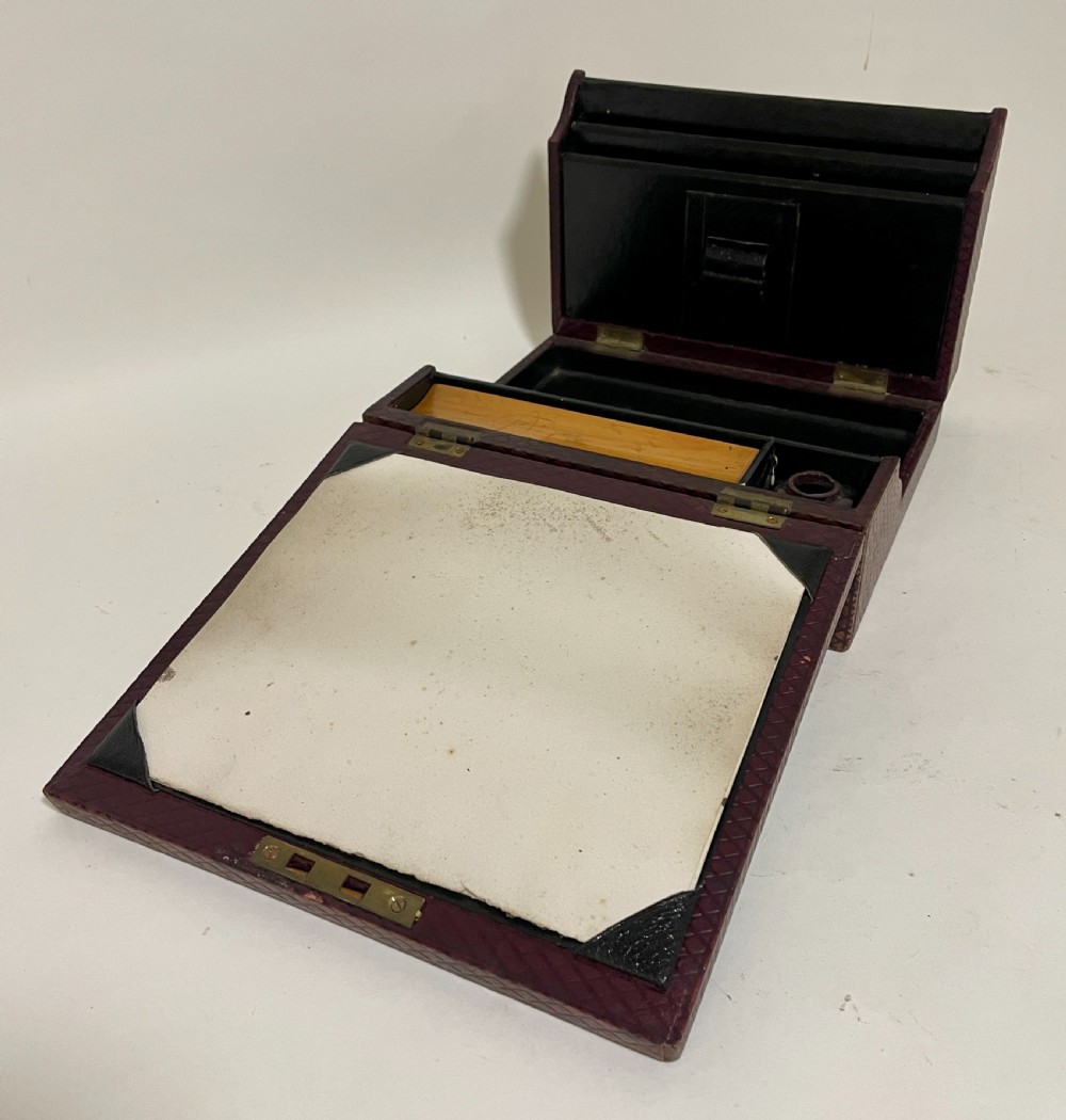 Antique Leather Writing Box View XI
