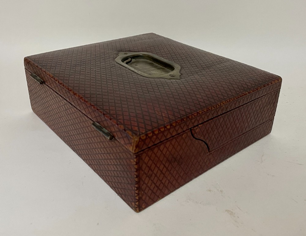 Antique Leather Writing Box View XIII