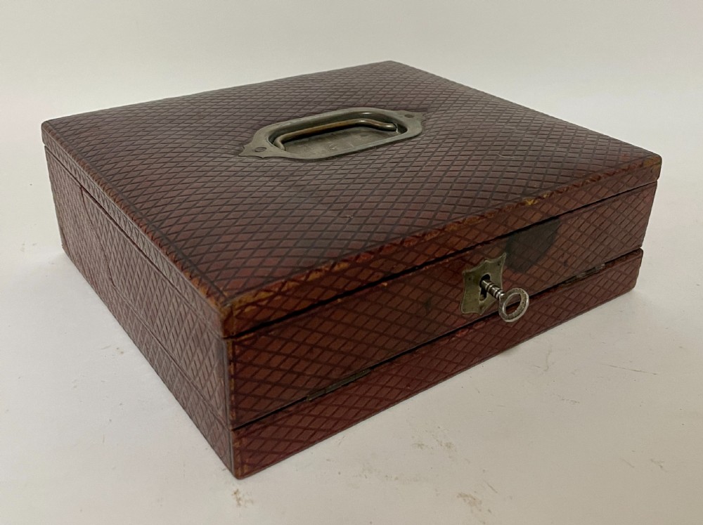 Antique Leather Writing Box View XV