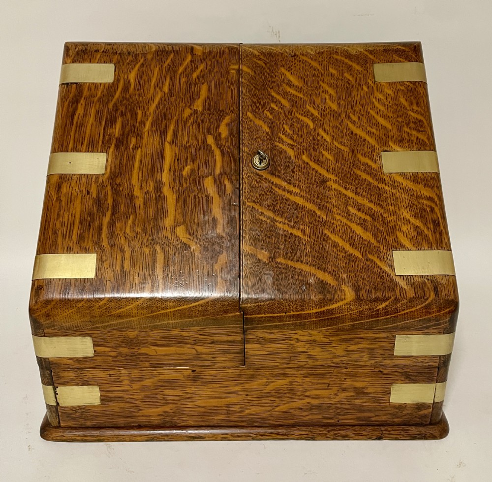 Victorian Brass Bound Stationery Cabinet