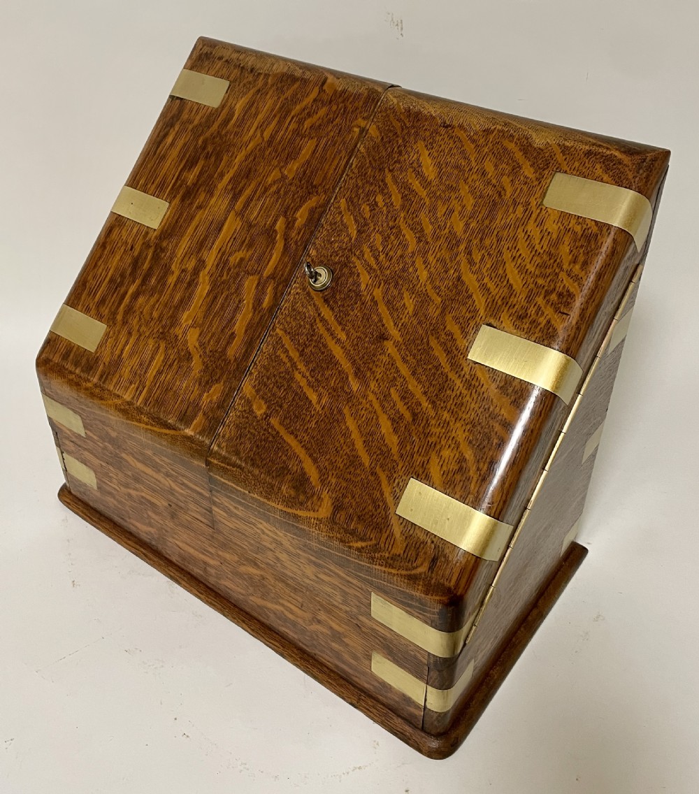Victorian Brass Bound Stationery Cabinet View II