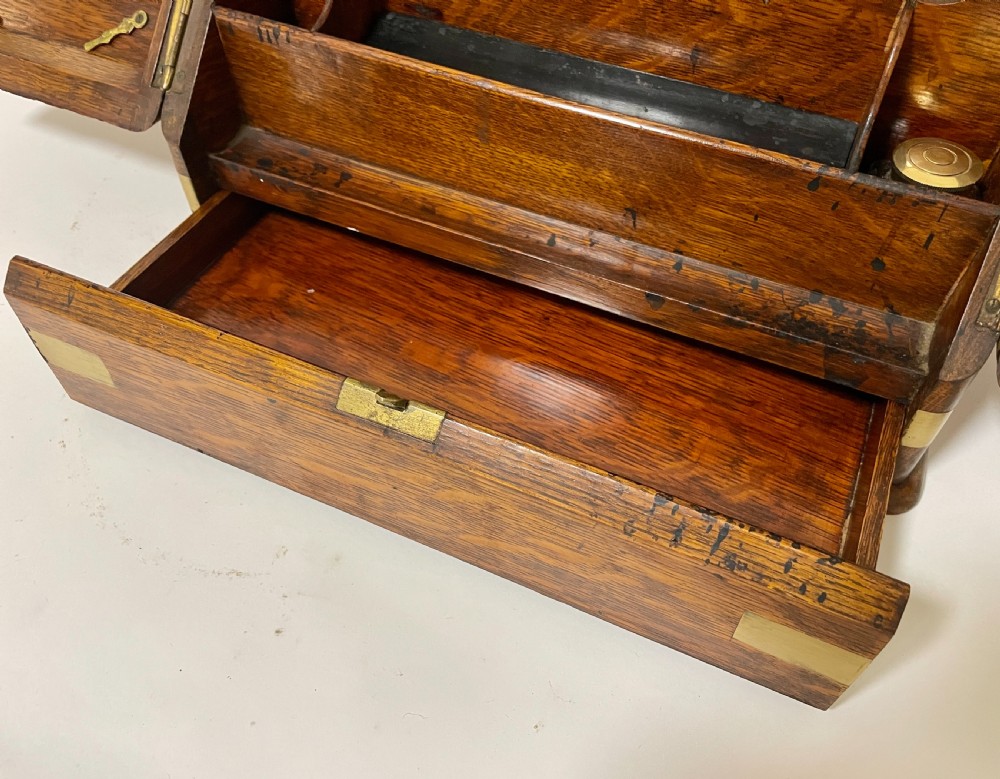 Victorian Brass Bound Stationery Cabinet View IX