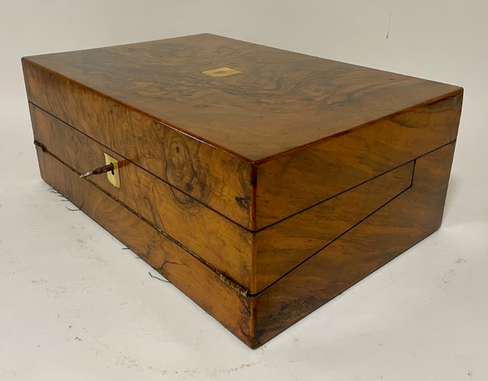 Victorian Burr Walnut Writing Slope View II