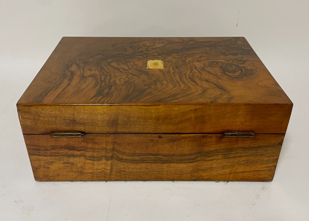 Victorian Burr Walnut Writing Slope View IV