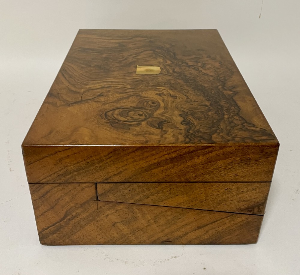Victorian Burr Walnut Writing Slope View V