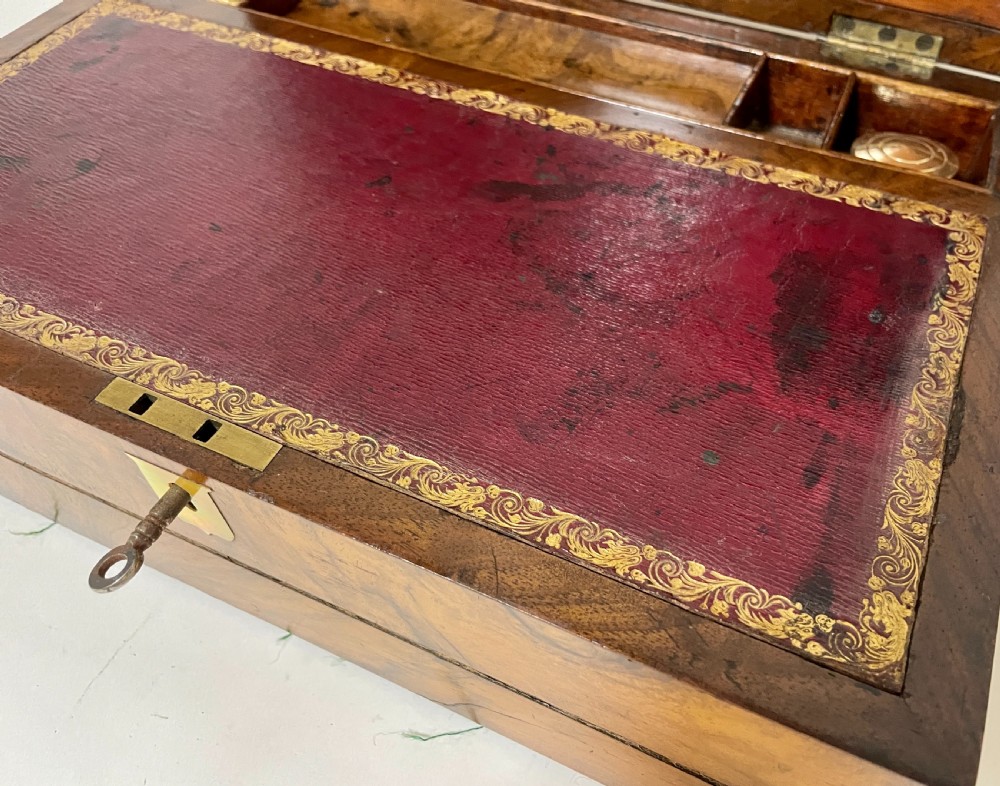 Victorian Burr Walnut Writing Slope View XI
