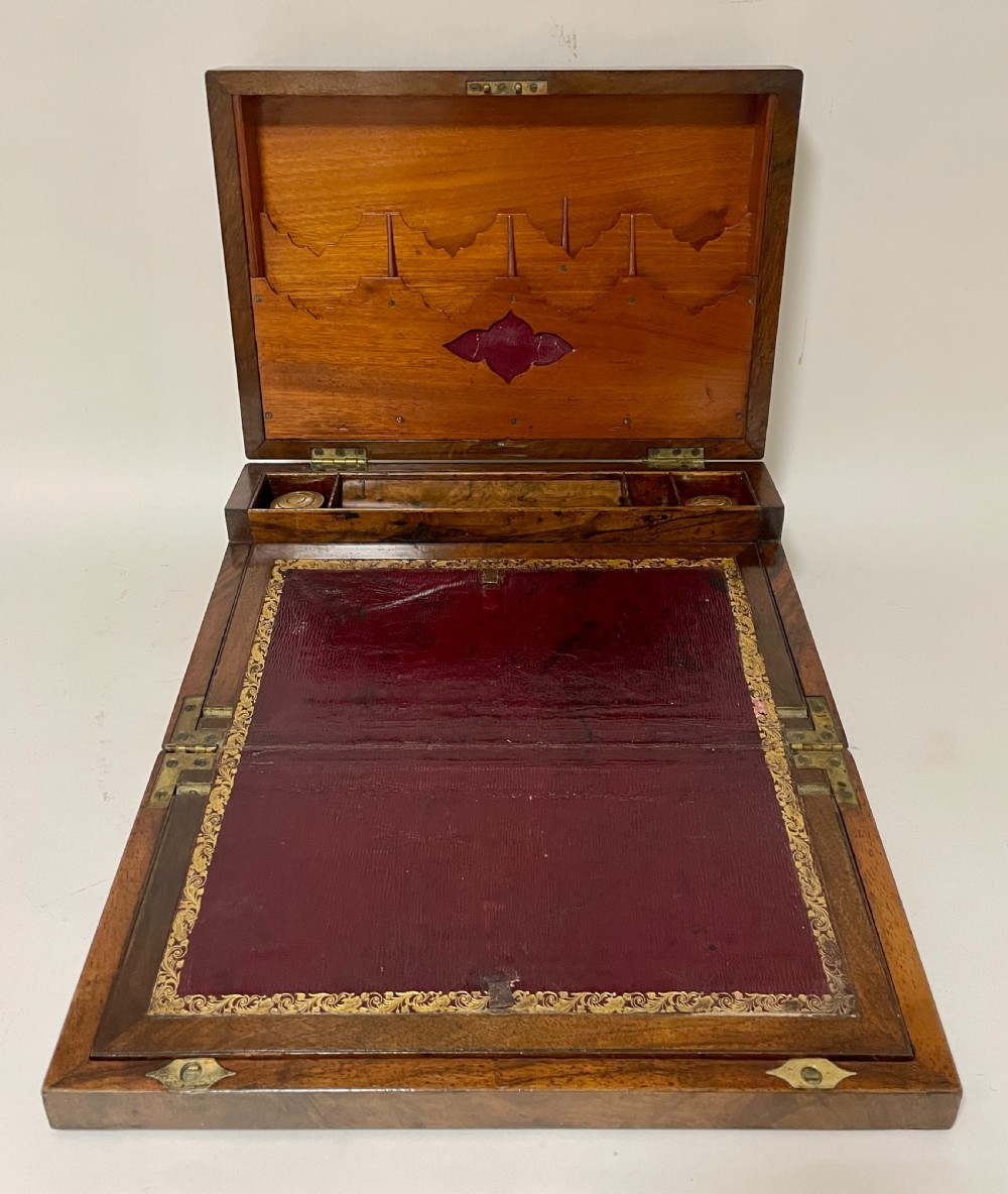 Victorian Burr Walnut Writing Slope View XII