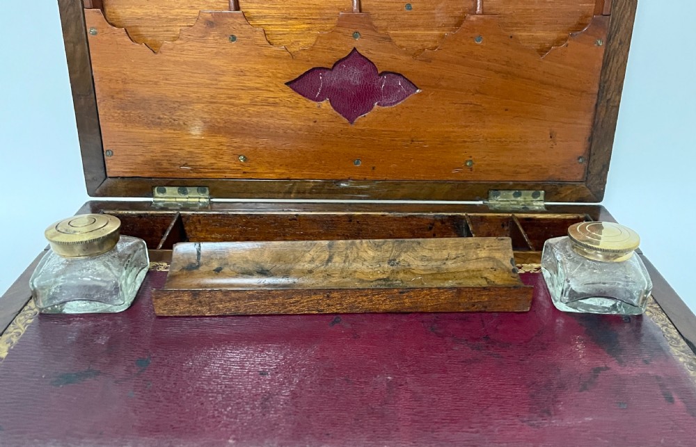 Victorian Burr Walnut Writing Slope View XIV