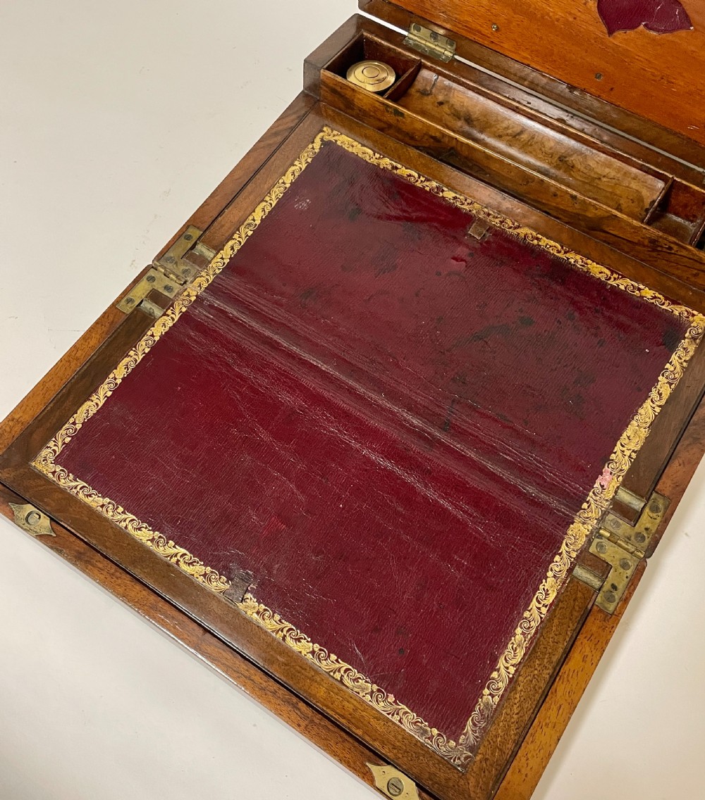 Victorian Burr Walnut Writing Slope View XV