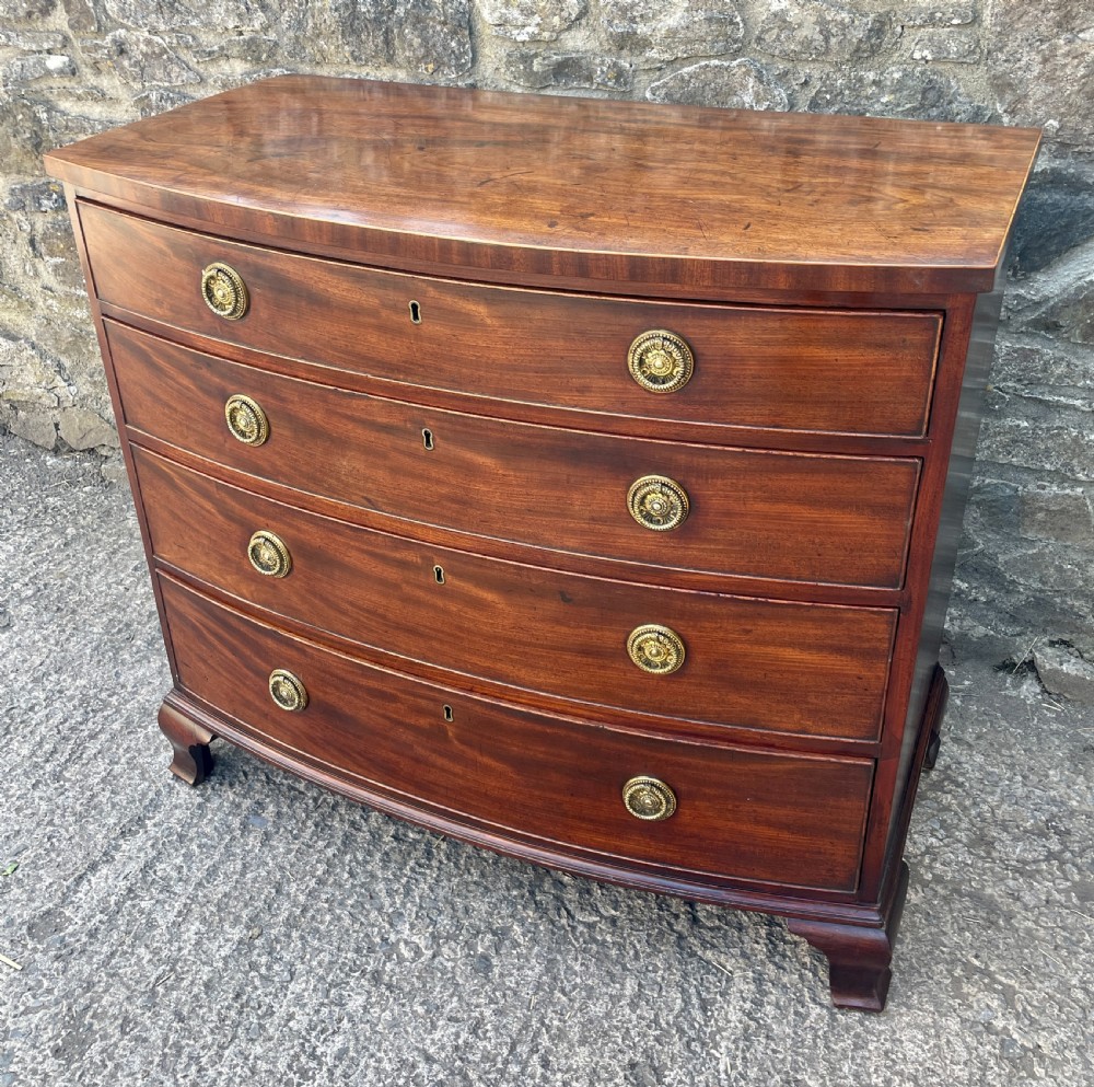 Georgian Mahogany Bow Front Chest of Drawers View XV