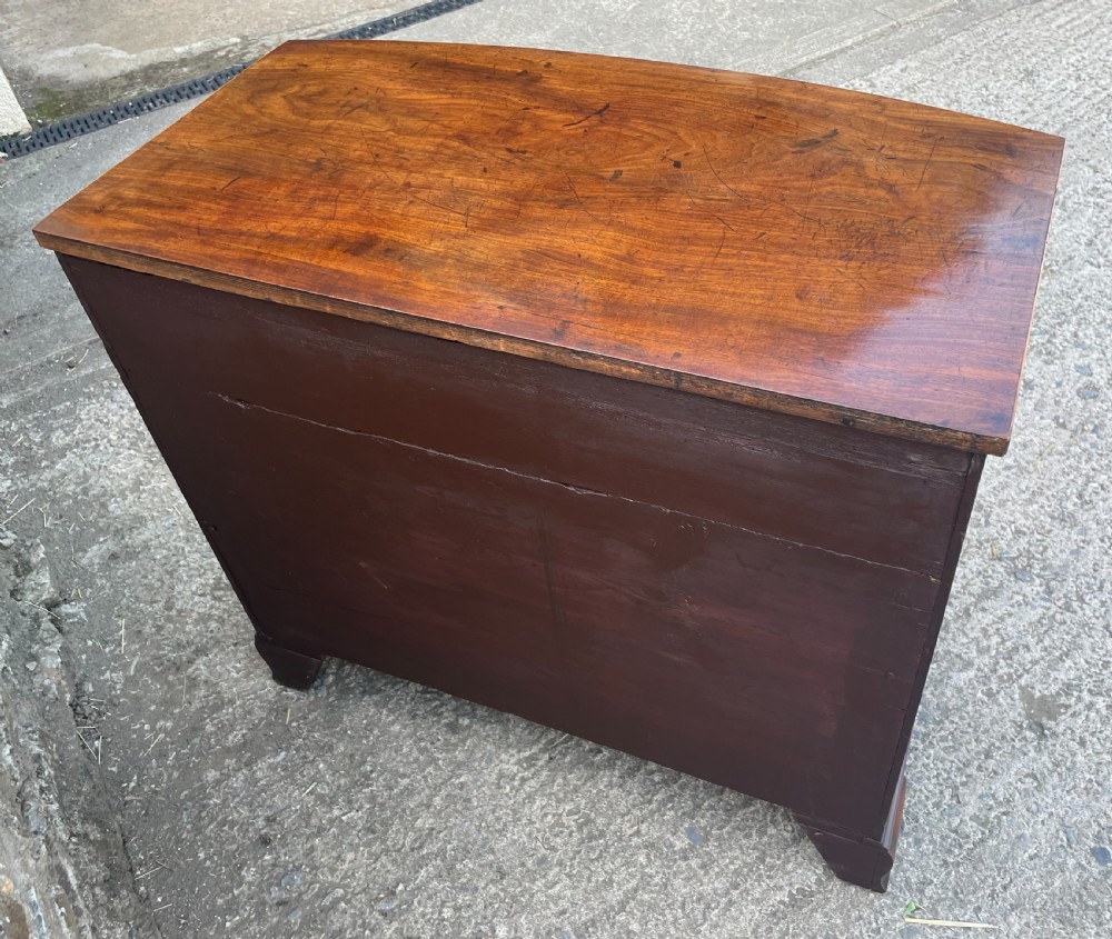 Georgian Mahogany Bow Front Chest of Drawers View XX