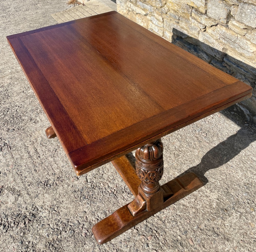 Antique Oak Draw Leaf Dining Table View IX