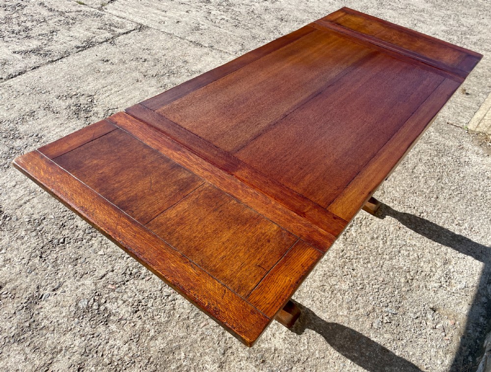 Antique Oak Draw Leaf Dining Table View XIV