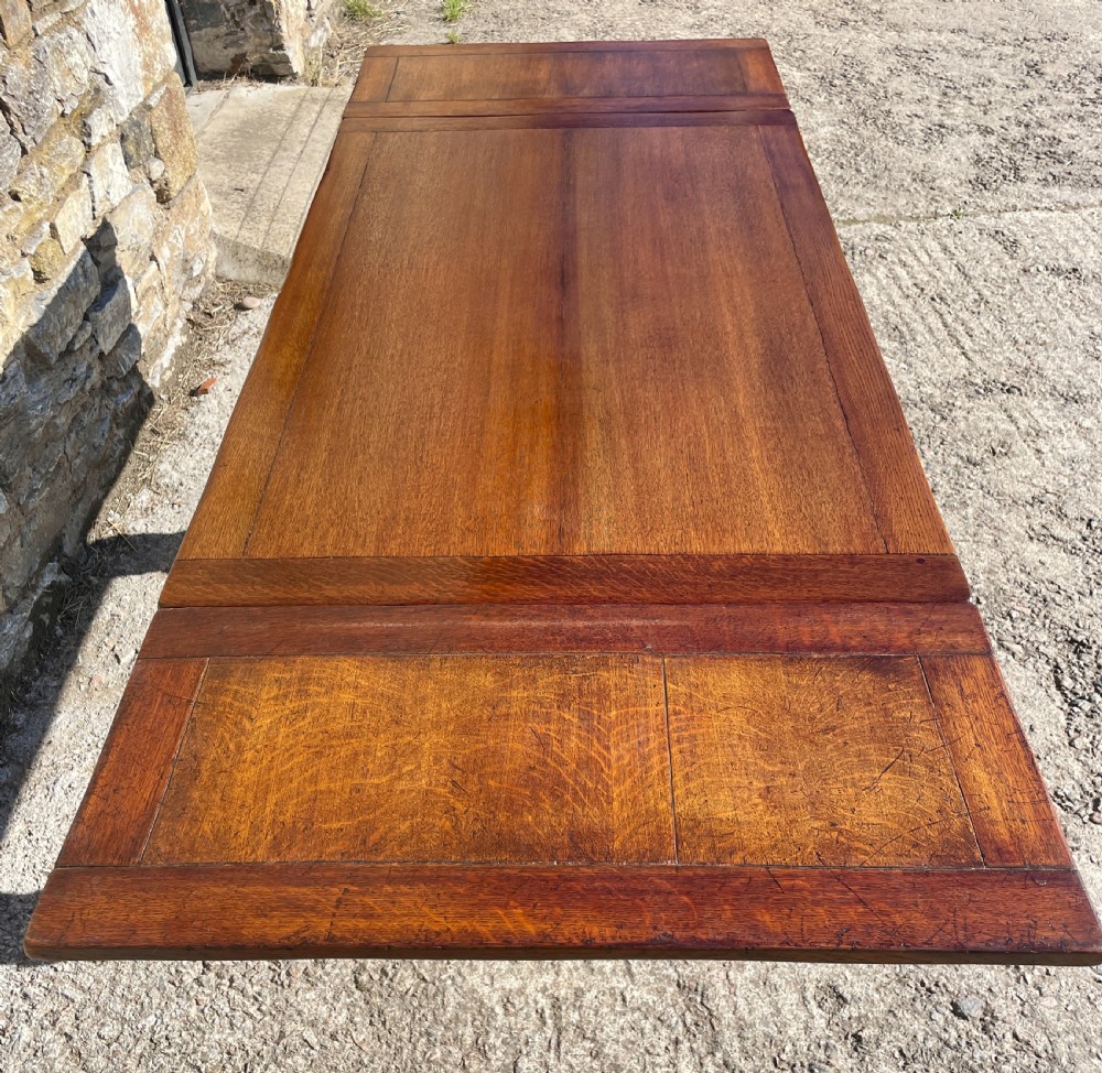 Antique Oak Draw Leaf Dining Table View XVIII