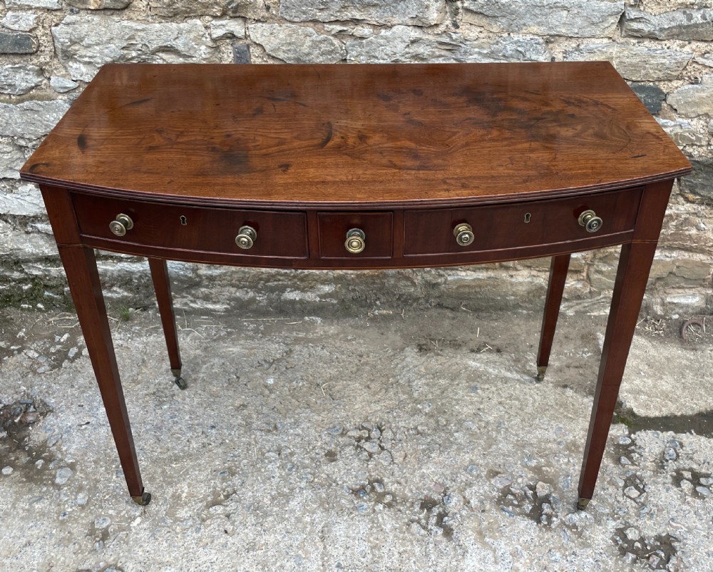 Georgian Mahogany Bow Front Table View III