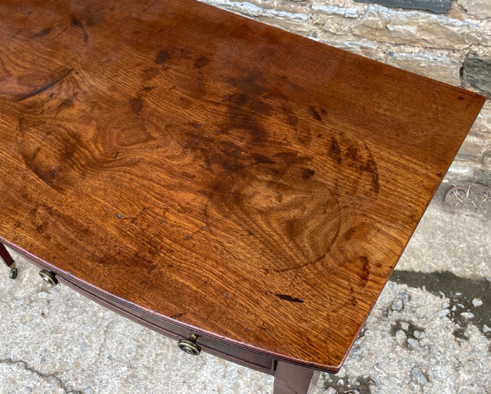 Georgian Mahogany Bow Front Table View V