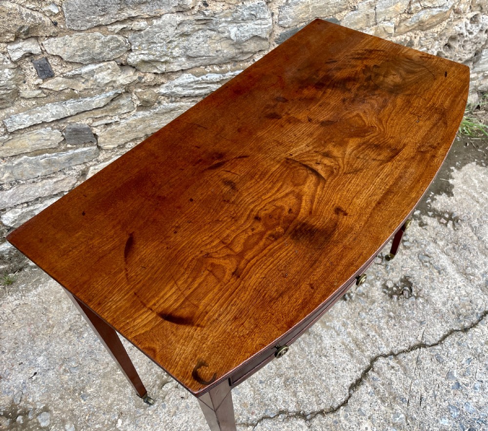 Georgian Mahogany Bow Front Table View IX
