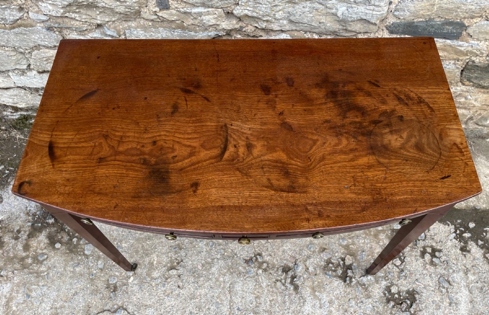 Georgian Mahogany Bow Front Table View XI
