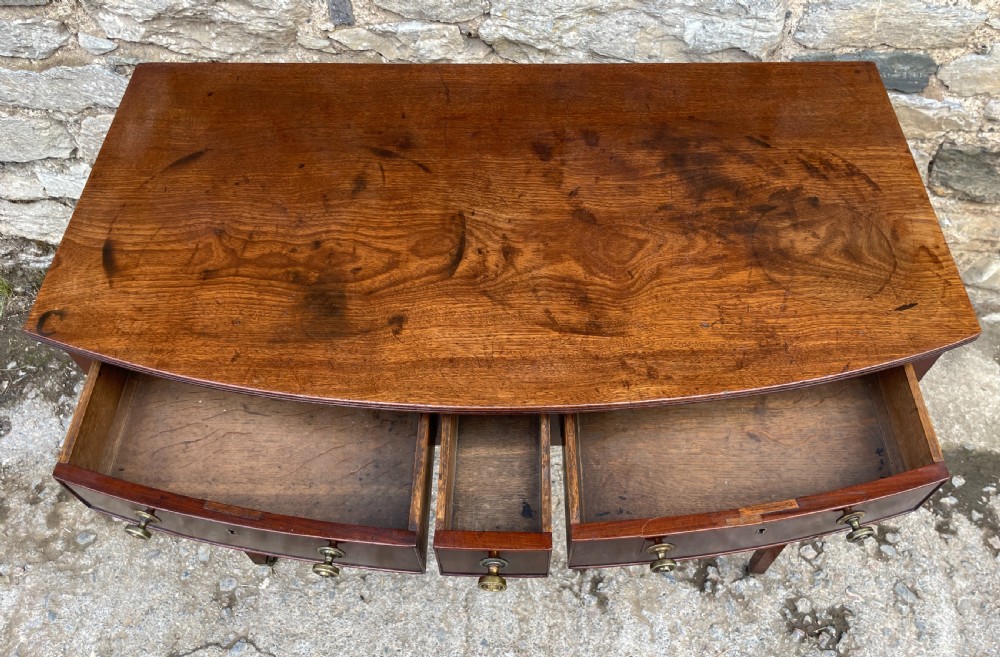 Georgian Mahogany Bow Front Table View XIII